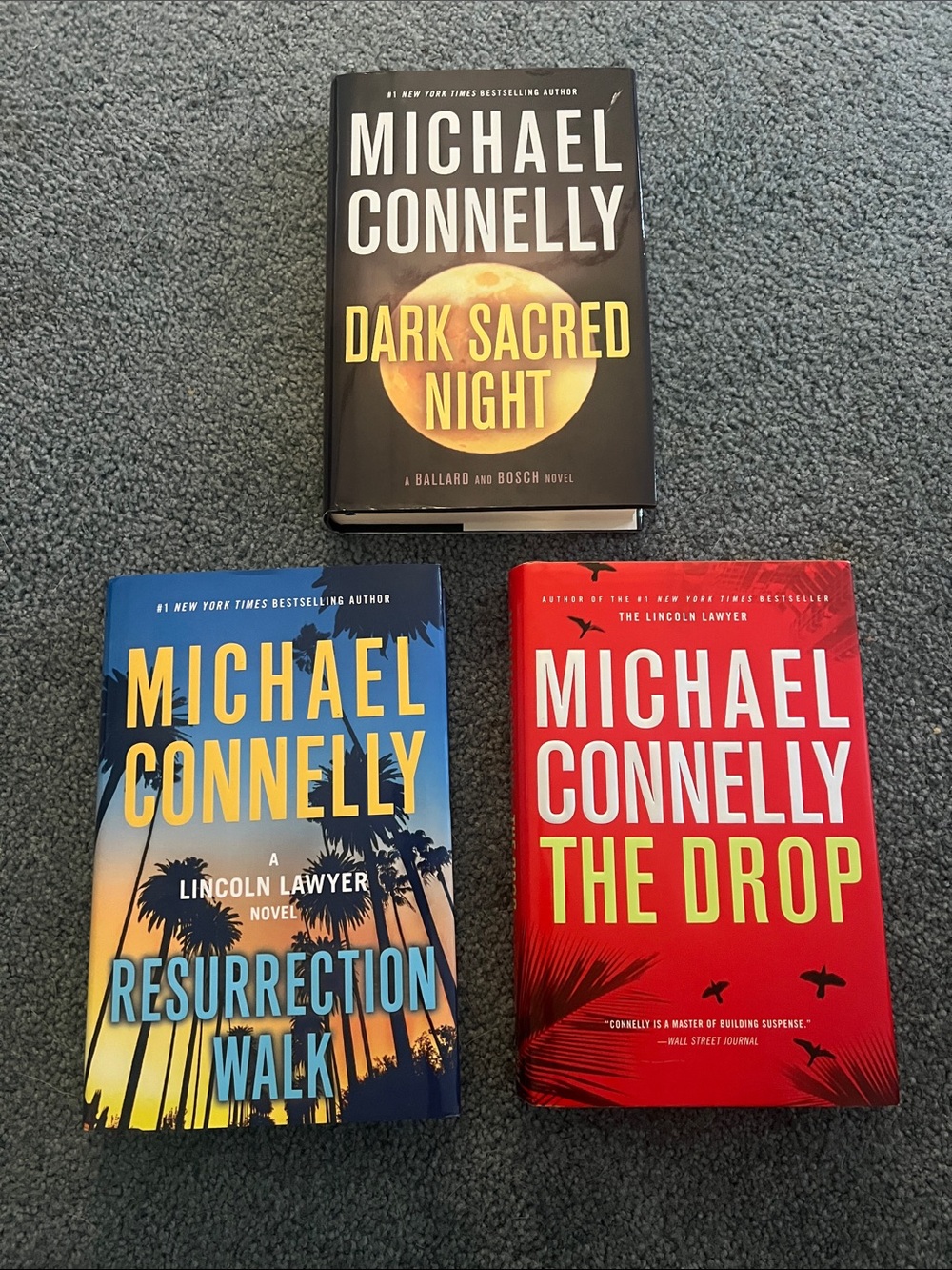 Michael Connelly Book Bundle - Resurrection Walk, The Drop, Dark Sacred Night